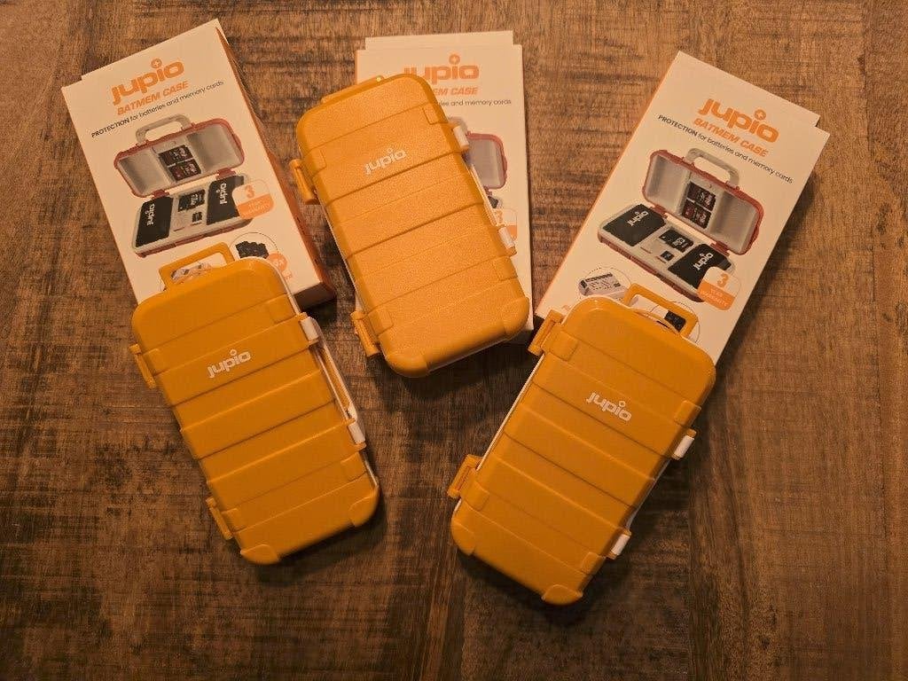 3x Jupio BatMem Case – Beschermbox voor accu's en SD-kaarten, Audio, Tv en Foto, Nieuw, Jupio