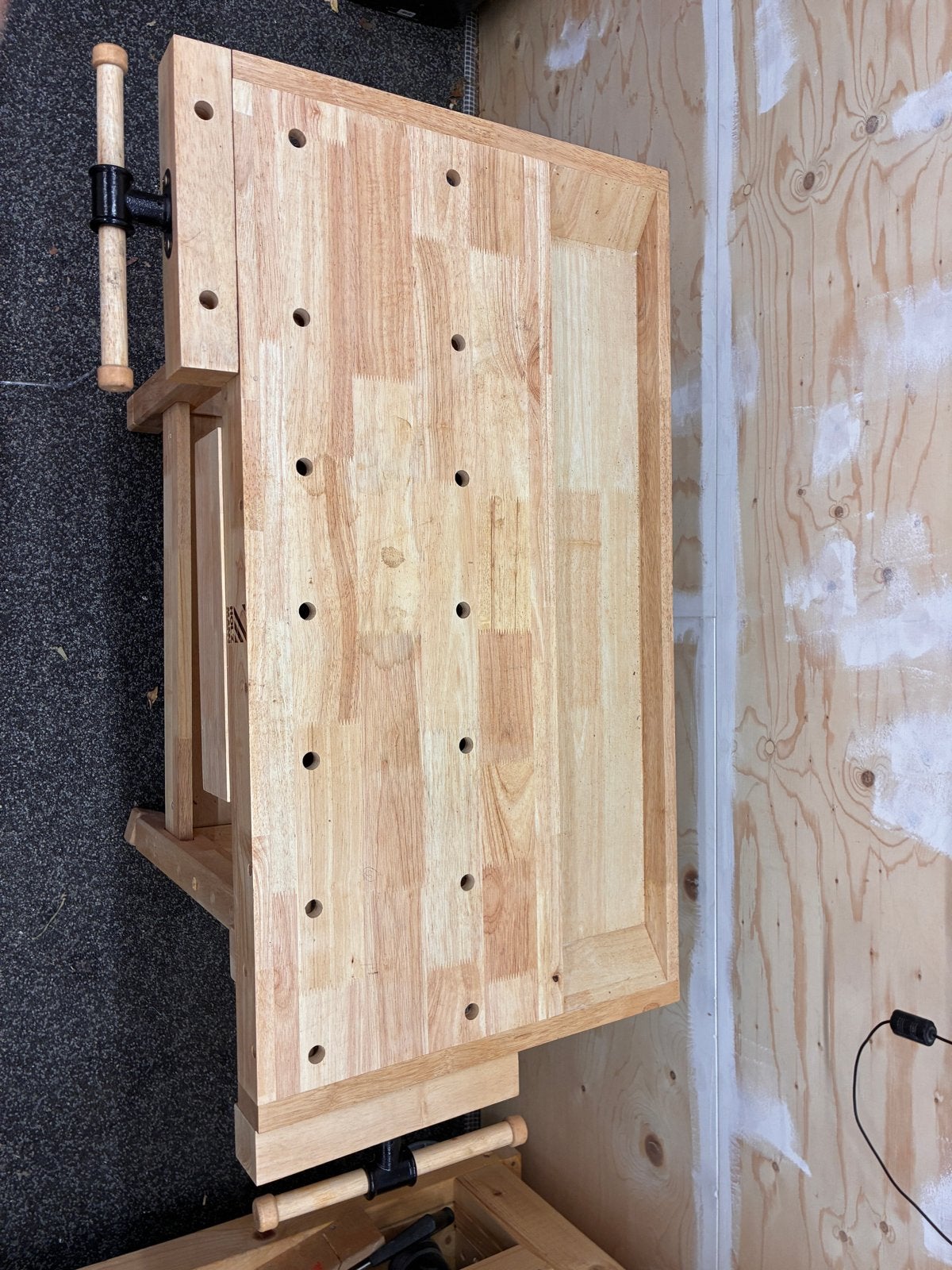 Mooie houten kinderwerkbank met bankschroef, Doe-het-zelf en Verbouw, Werkbanken, Ophalen, Gebruikt, 70 tot 120 cm, Bankschroef