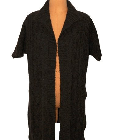 Maliparmi wol/alpaca lang vest, bruin, Mt. M, Maat 38/40 (M), Bruin, Ophalen of Verzenden, Zo goed als nieuw
