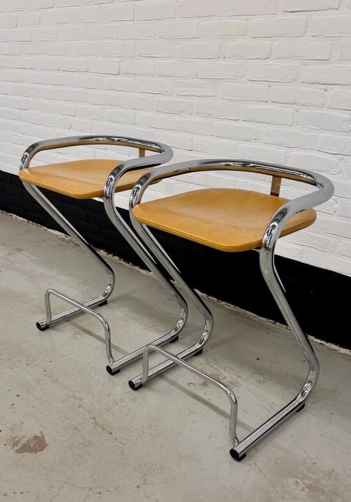 2 barkrukken S70 Lammhults, Huis en Inrichting, Stoelen, Gebruikt, Twee, Ophalen of Verzenden