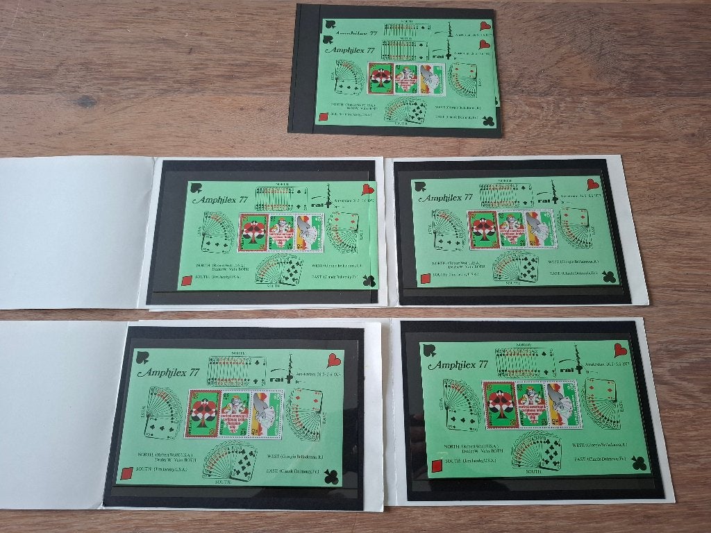 5x Postzegelvel Amphilex 1977 - Ned. Antillen - postfris, Ophalen of Verzenden, Postfris