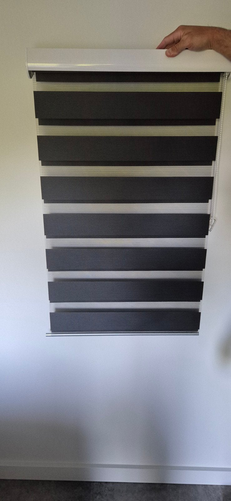 Duo rolgordijn 60x70 cm - Zwart/Wit, Ophalen, Minder dan 50 cm, Nieuw, Minder dan 100 cm