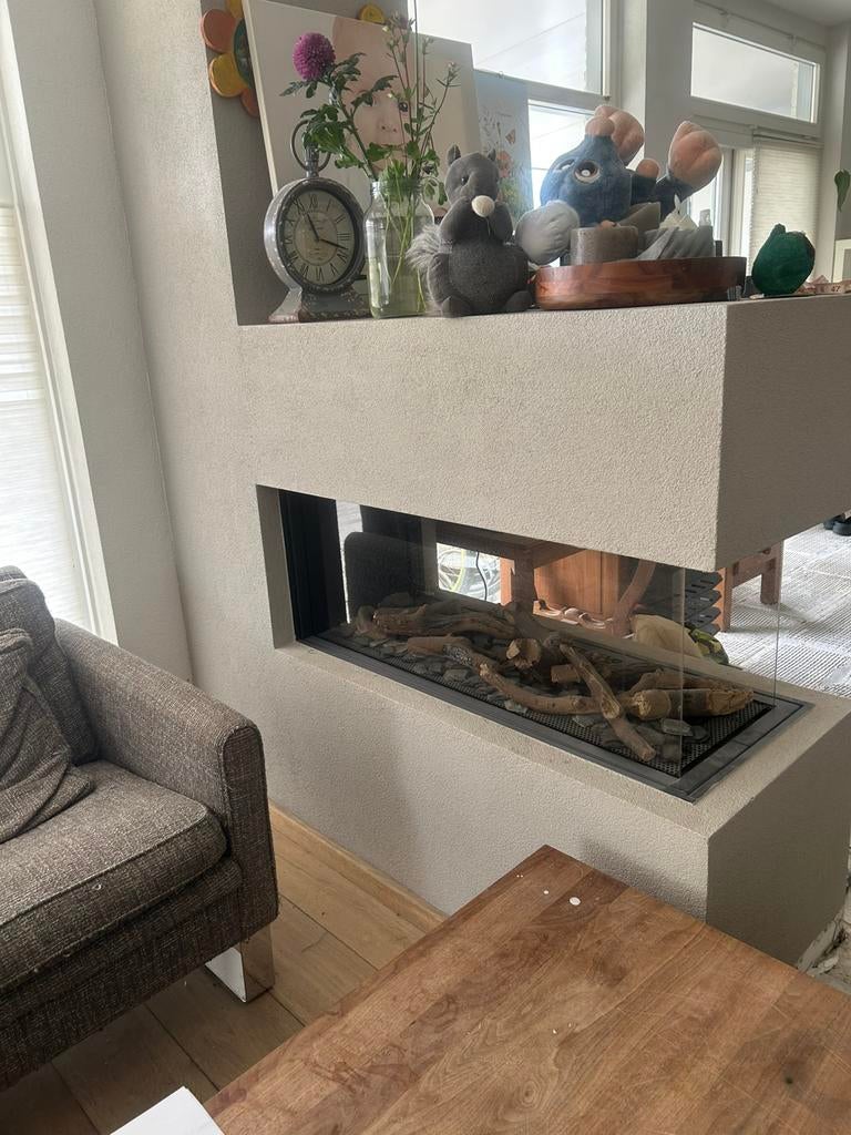 Sfeervolle gashaard roomdivider, Huis en Inrichting, Ophalen, Inbouwhaard, Gashaard