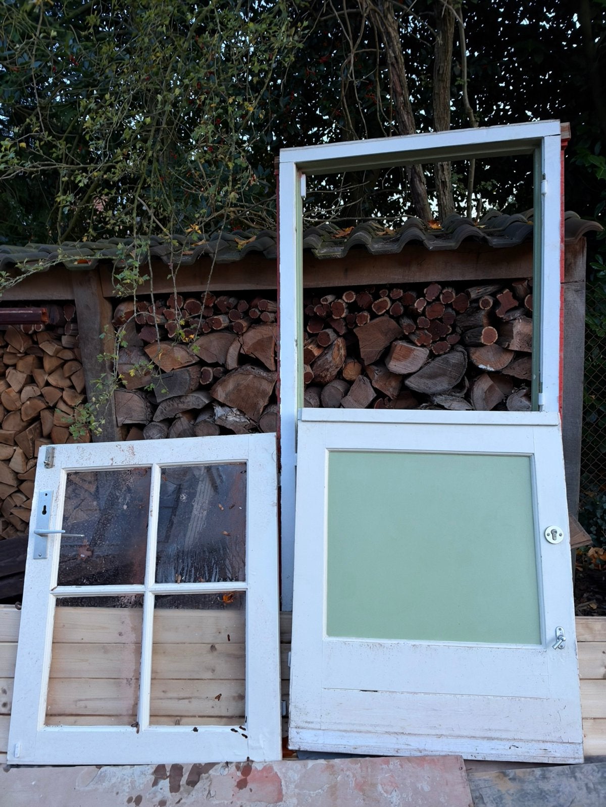 Boerendeur, Doe-het-zelf en Verbouw, Gebruikt, Deurkozijn, 150 tot 225 cm, Inclusief glas