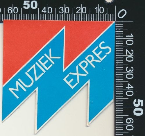 Sticker: Muziek Expres (2), Verzenden, Zo goed als nieuw, Bedrijf of Vereniging