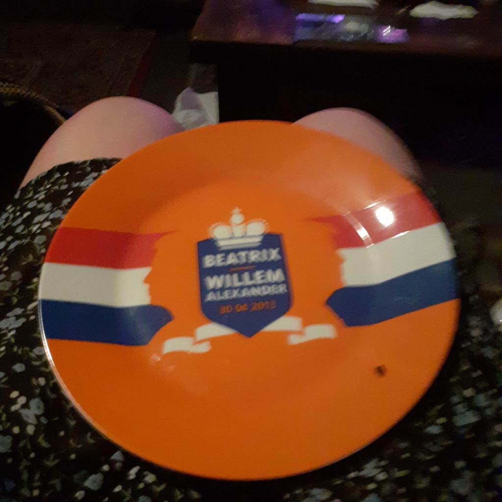 Oranje bord Koningsdag 2013 Beatrix Willem Alexander, Ophalen of Verzenden