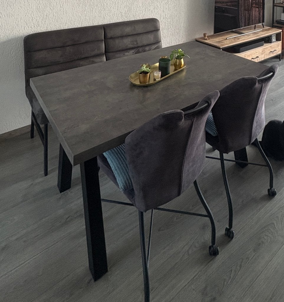 Complete eetset, moderne, industriële look, Ophalen, Zo goed als nieuw, Modern, industrieel, Minder dan 4 stoelen