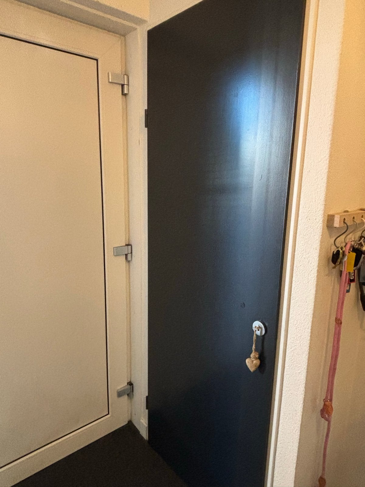 Antraciet binnendeur met slot, Ophalen, Gebruikt, 80 tot 100 cm, Binnendeur