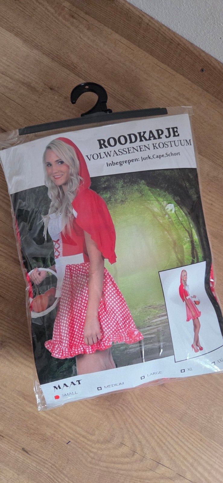 Roodkapje Volwassenen Kostuum Maat S, Carnaval, Nieuw, Ophalen of Verzenden, Kleding