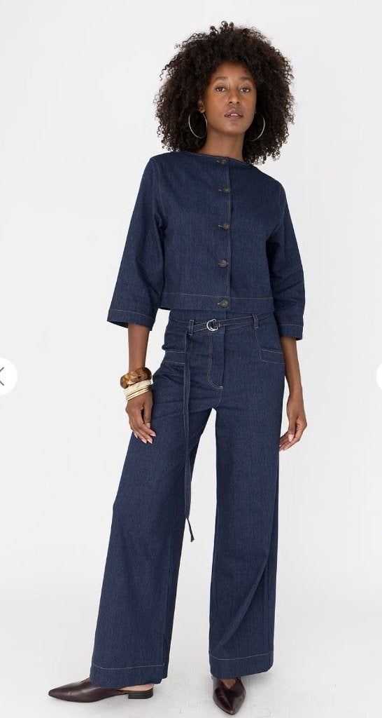 Anna van Toor denim set maat L, Maat 38/40 (M), Anna van Toor, Blauw, Nieuw