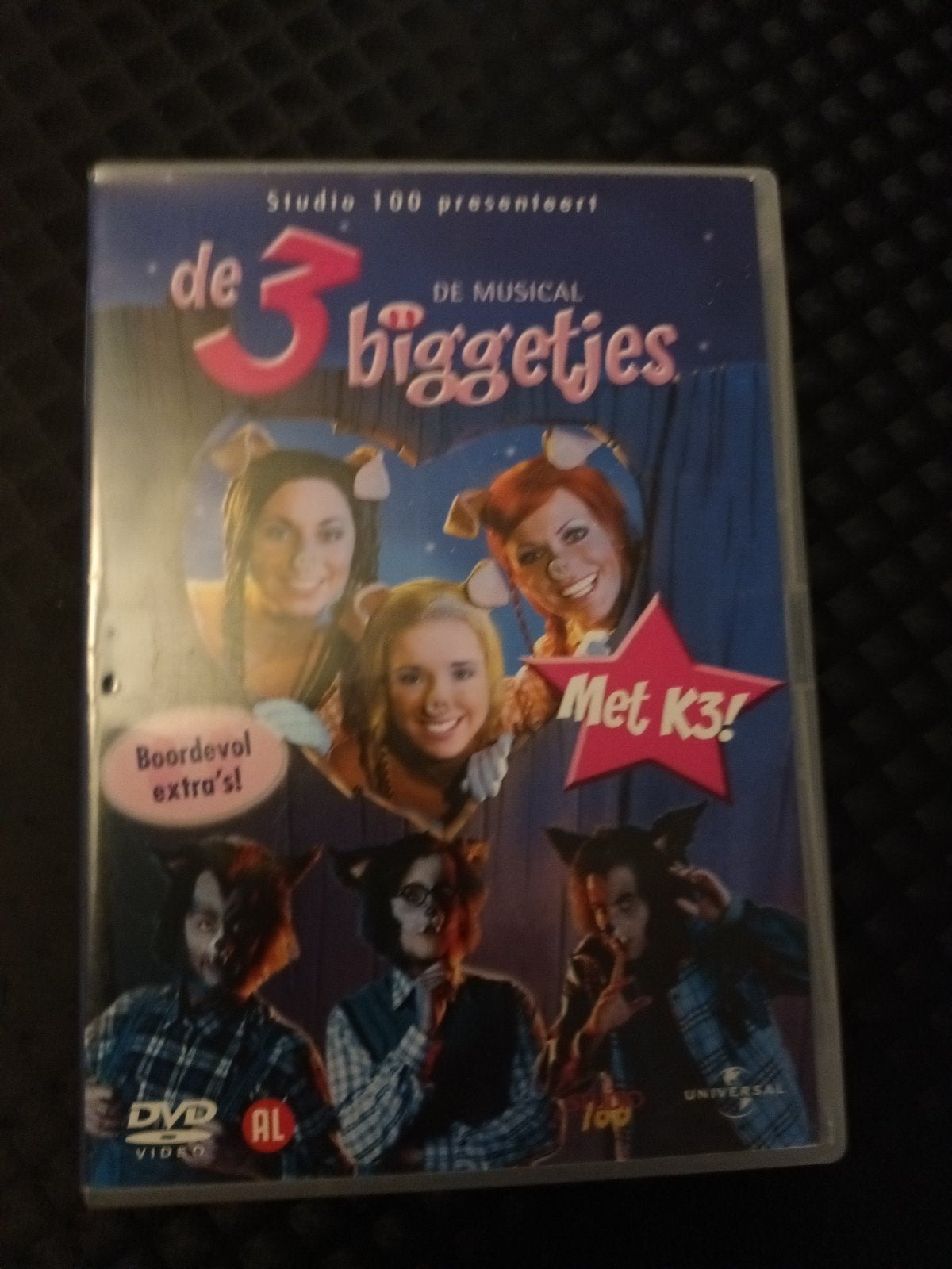 dvd k3 De 3 Biggetjes, Cd's en Dvd's, Dvd's | Kinderen en Jeugd, Alle leeftijden, Ophalen of Verzenden, Zo goed als nieuw
