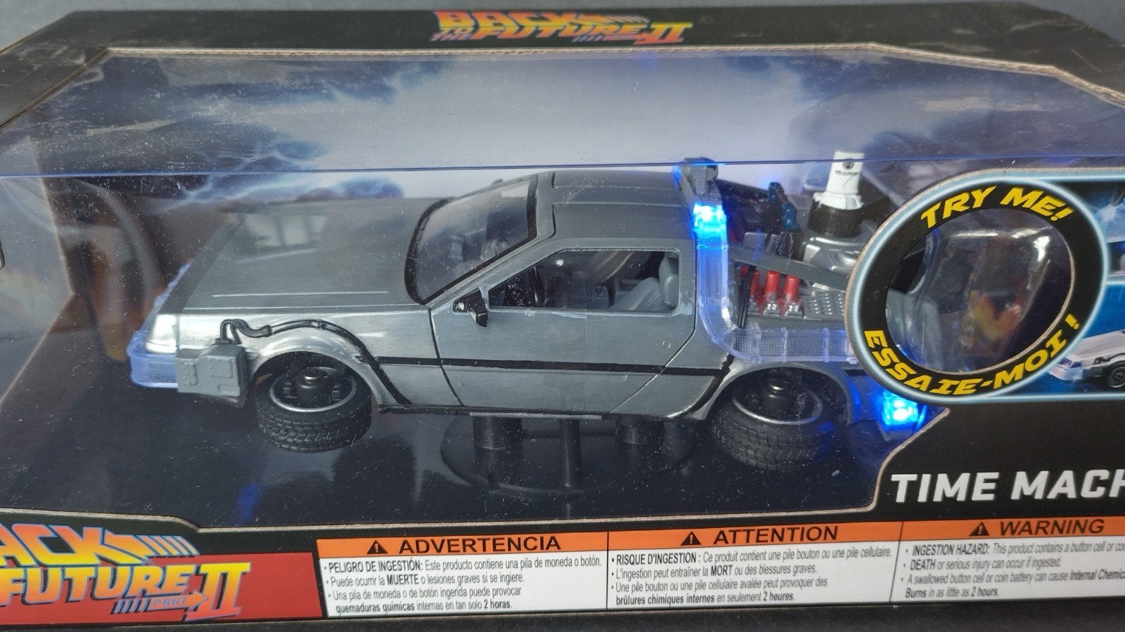 De Lorean DMC 12 Back To The Future flying 1:24 Jada Pol, Hobby en Vrije tijd, Modelauto's | 1:24, Nieuw, Auto, Jada, Verzenden