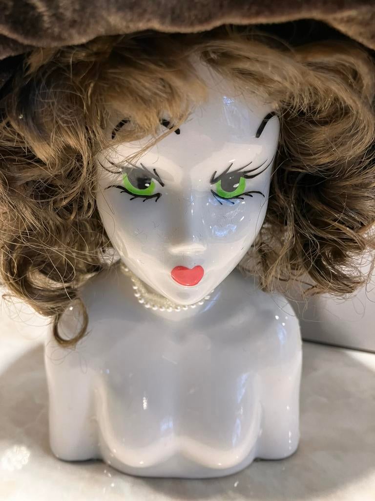 Prachtige Boudoir Doll Buste jaren ‘40/ ‘50, Antiek en Kunst, Antiek | Porselein, Ophalen of Verzenden