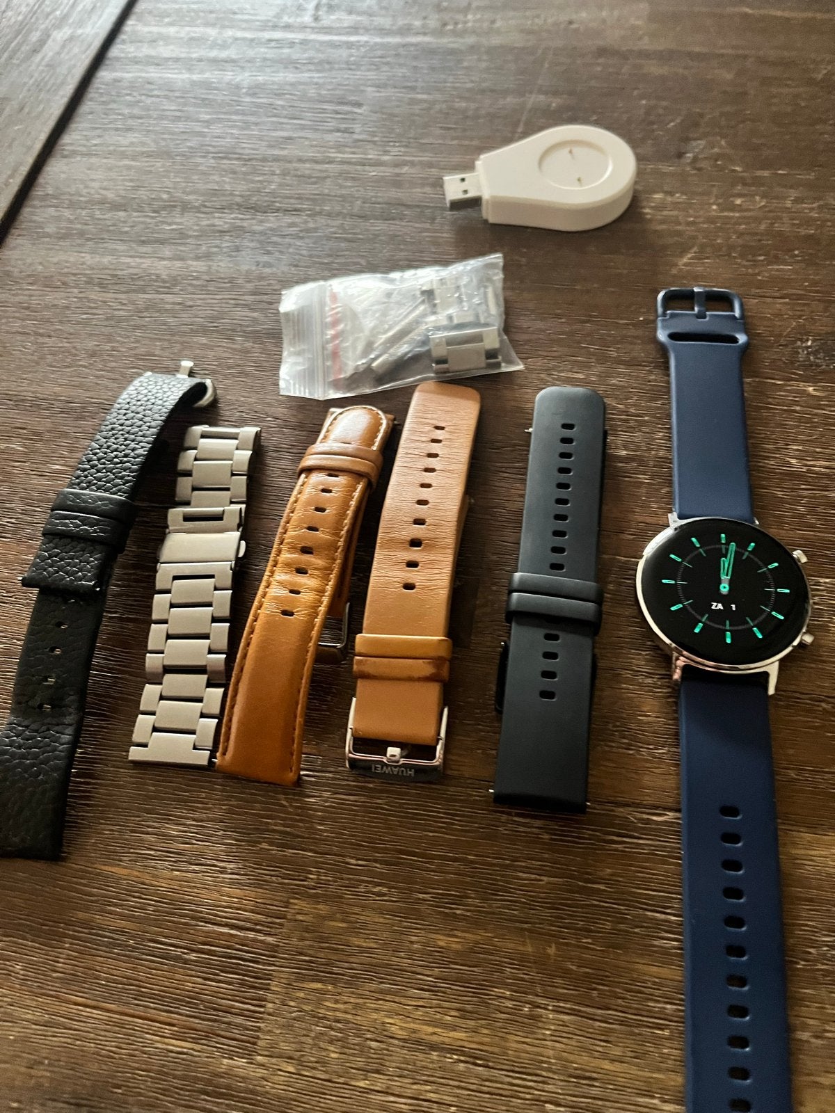 Huawei Watch GT 2-001 met extra bandjes en lader 42mm, Sieraden, Tassen en Uiterlijk, Gebruikt, Ophalen of Verzenden, Huawei, Android