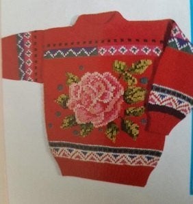 Chinese roos trui breipatroon, Ophalen of Verzenden, Zo goed als nieuw, Breien, Patroon of Boek