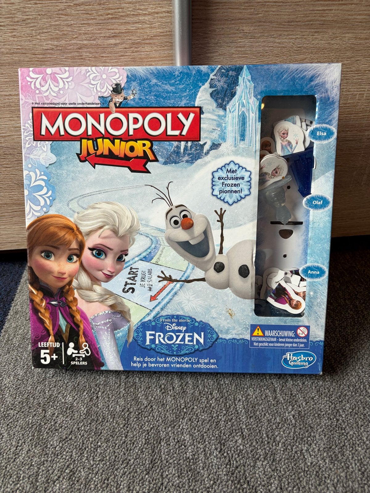 Monopoly Junior Disney Frozen Bordspel, Drie of vier spelers, Ophalen of Verzenden, Gebruikt