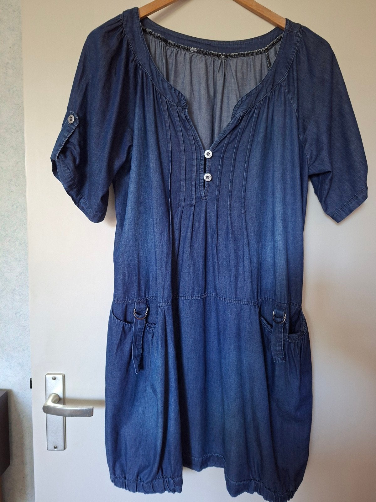 Leuke zomerjurken maat 44/46, Blauw, Maat 42/44 (L), Ophalen of Verzenden, Zo goed als nieuw