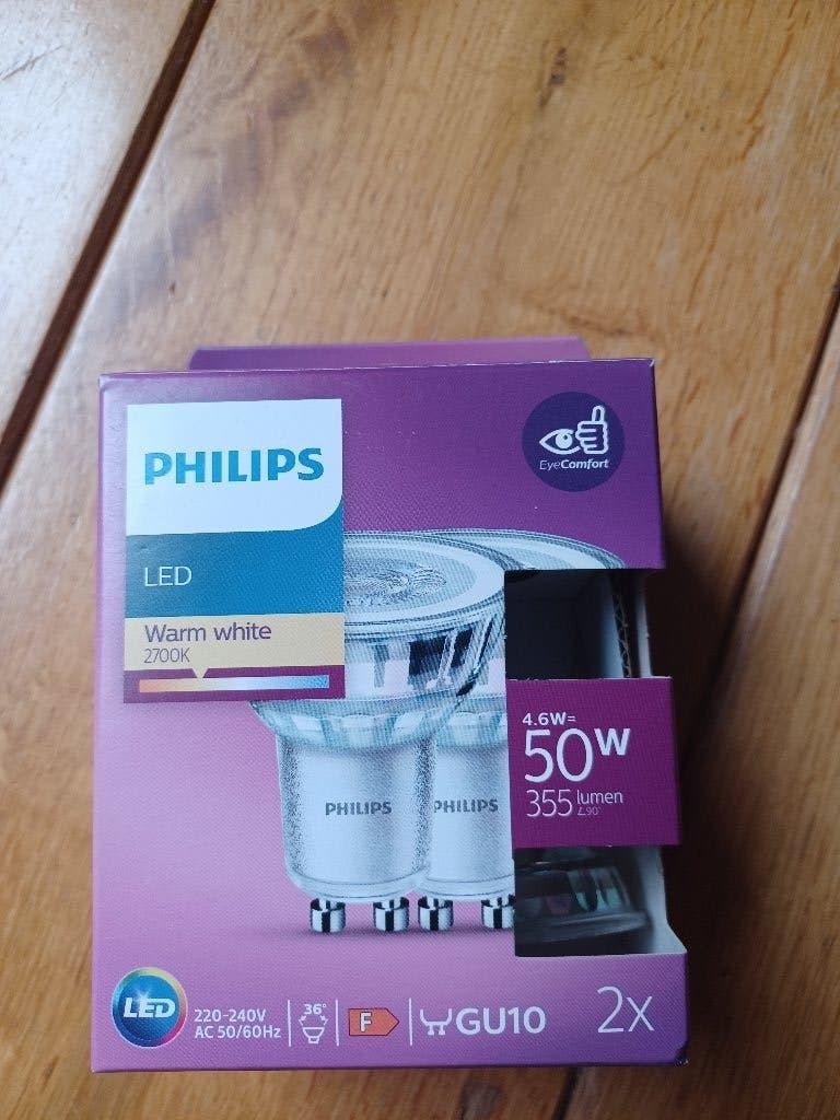 Philips LED Spot (4,6W (50W), GU10, 2 stuks) / nieuw, Halogeen, Overige typen, Nieuw, Ophalen of Verzenden