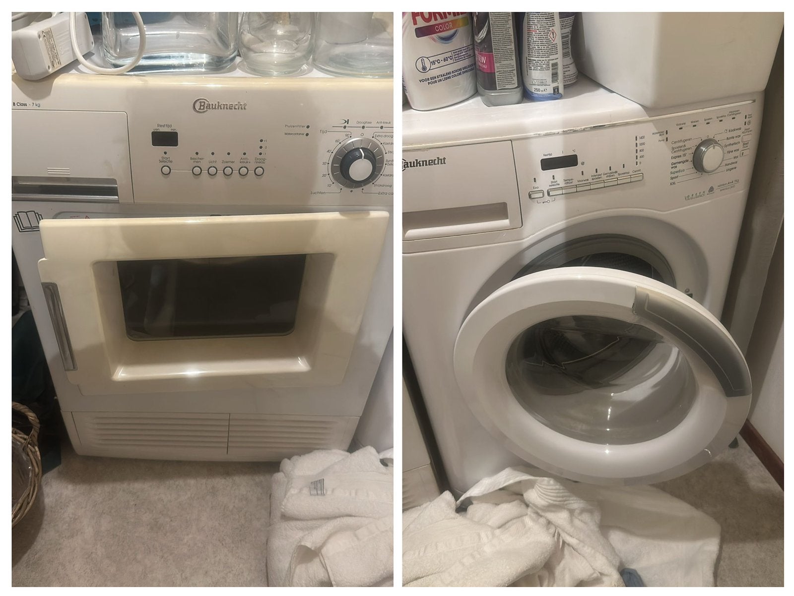 Bauknecht wasmachine + Droger, Ophalen