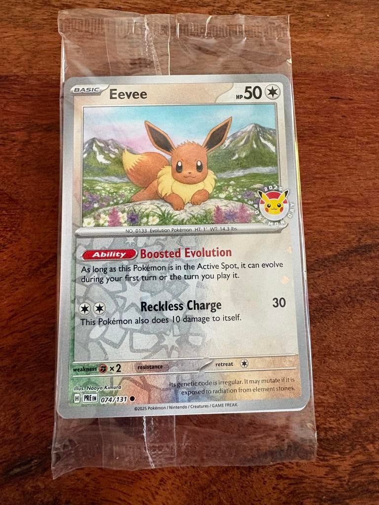 Pokémon Eevee Promo Kaart 074/131 - Nieuw in verpakking, Ophalen of Verzenden, Zo goed als nieuw, Losse kaart