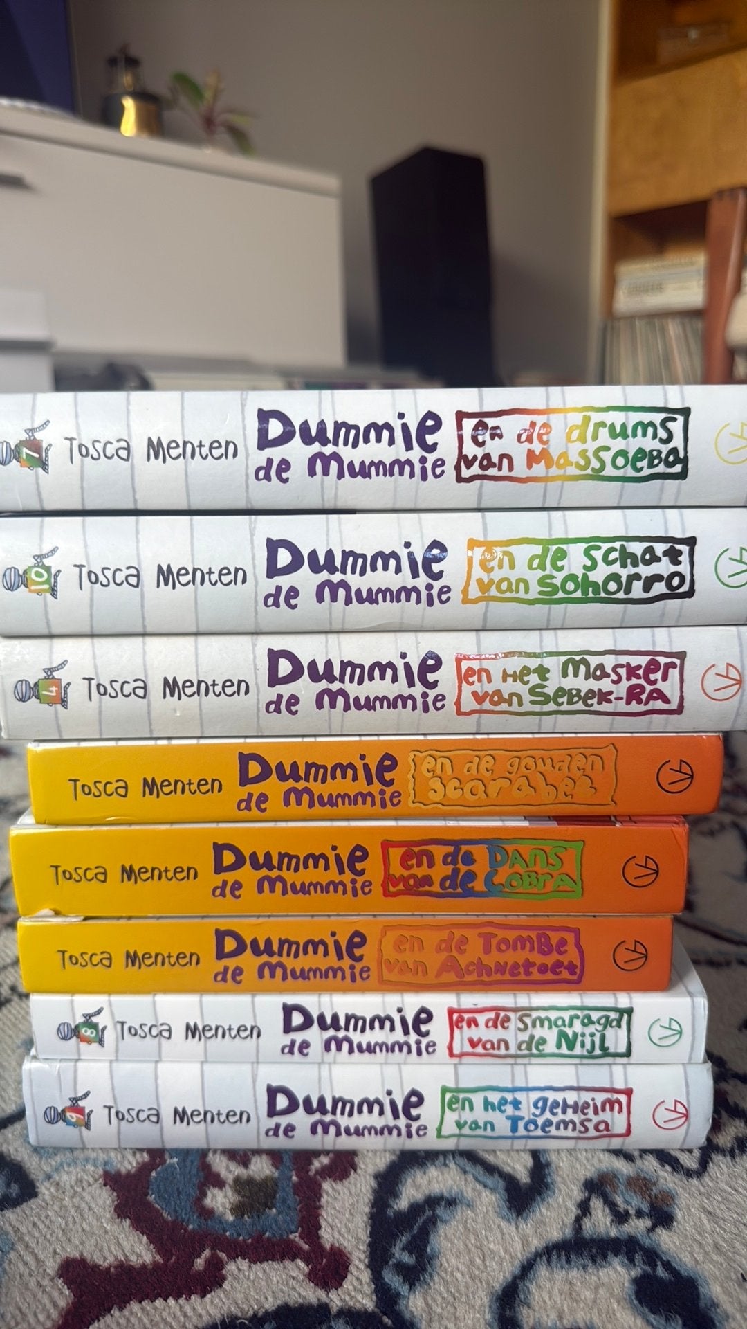8 boeken Dummie de Mummie, Ophalen of Verzenden, Gelezen, Fictie