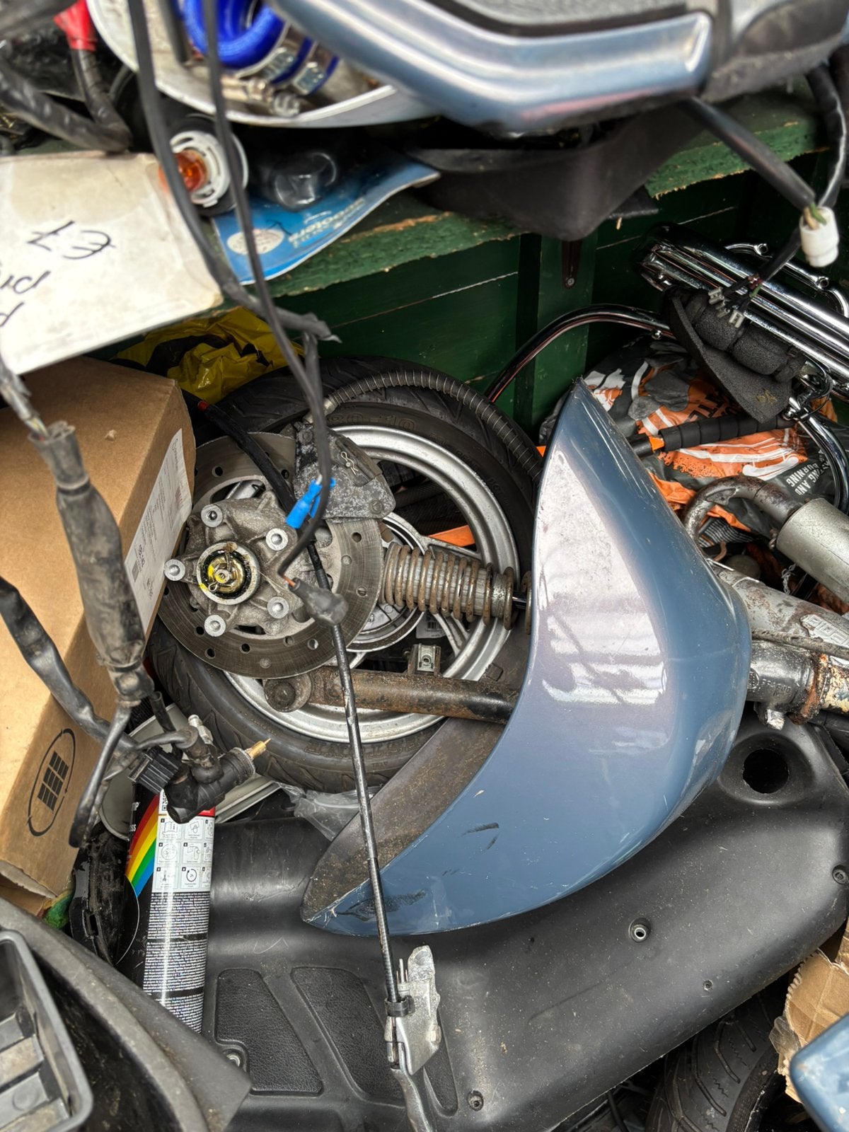 Monofork vespa lxv x2, Ophalen
