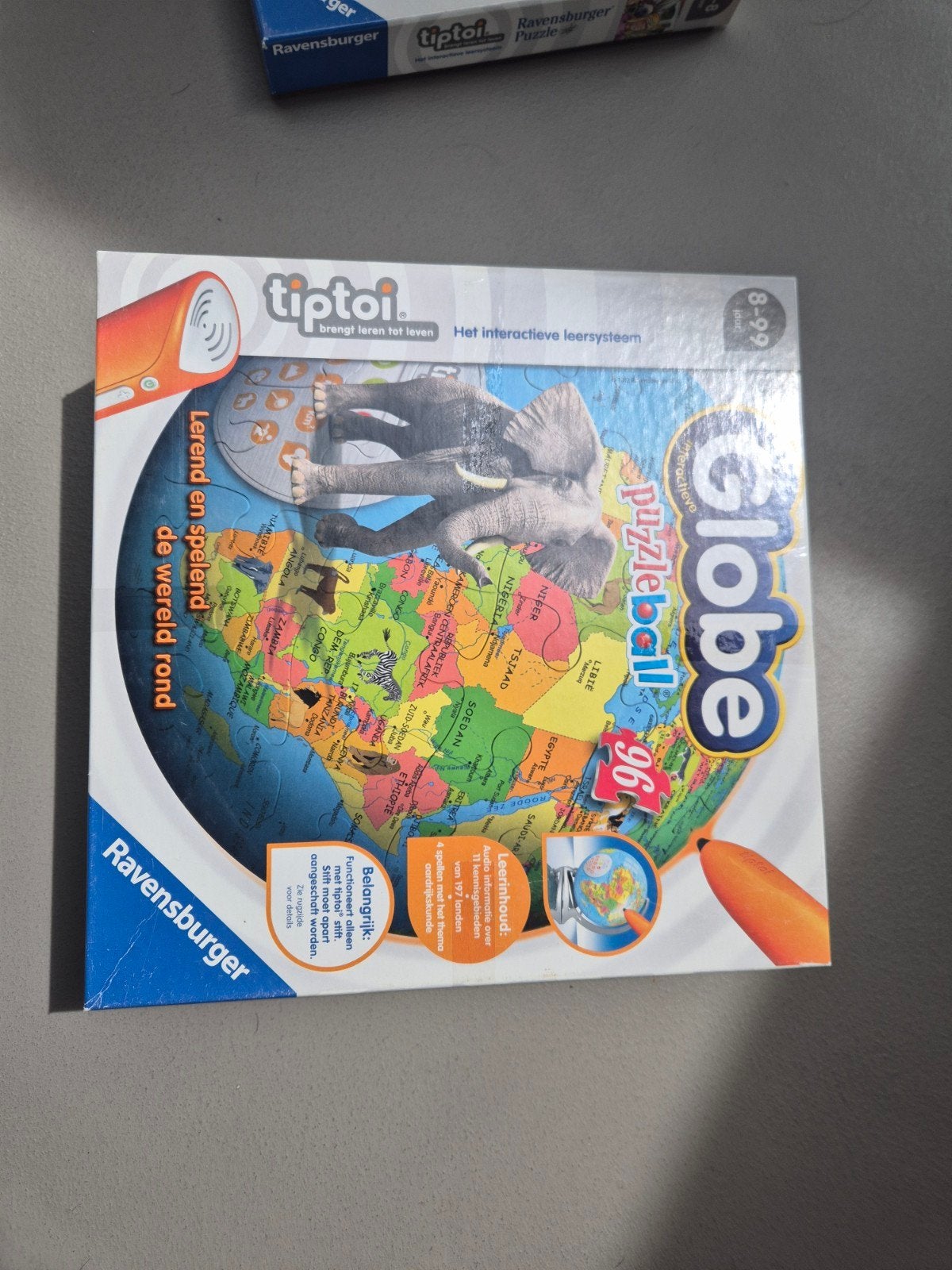 Ravensburger Tiptoi Globe Puzzleball 96 stukjes, Ophalen of Verzenden, Gebruikt, Puzzelen, Met geluid