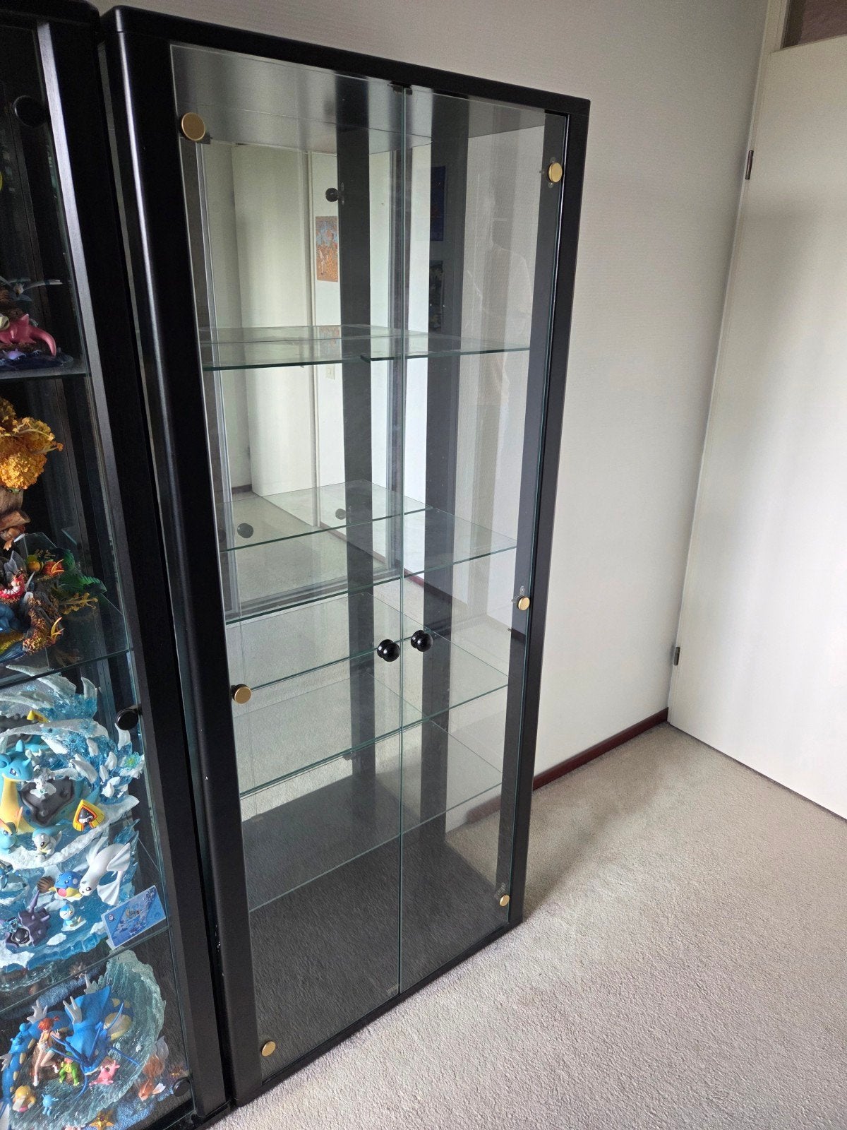 Vitrinekast met glazen planken - 175x75x37cm, Ophalen, 50 tot 100 cm, Glas, 150 tot 200 cm