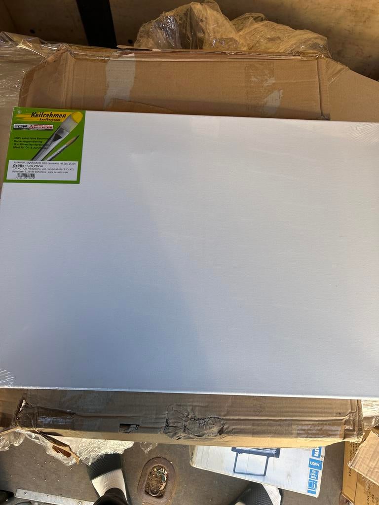 Nieuw Keilrahmen Schilderdoek 50x70 cm - Top Action, Ophalen of Verzenden, Nieuw, Doek