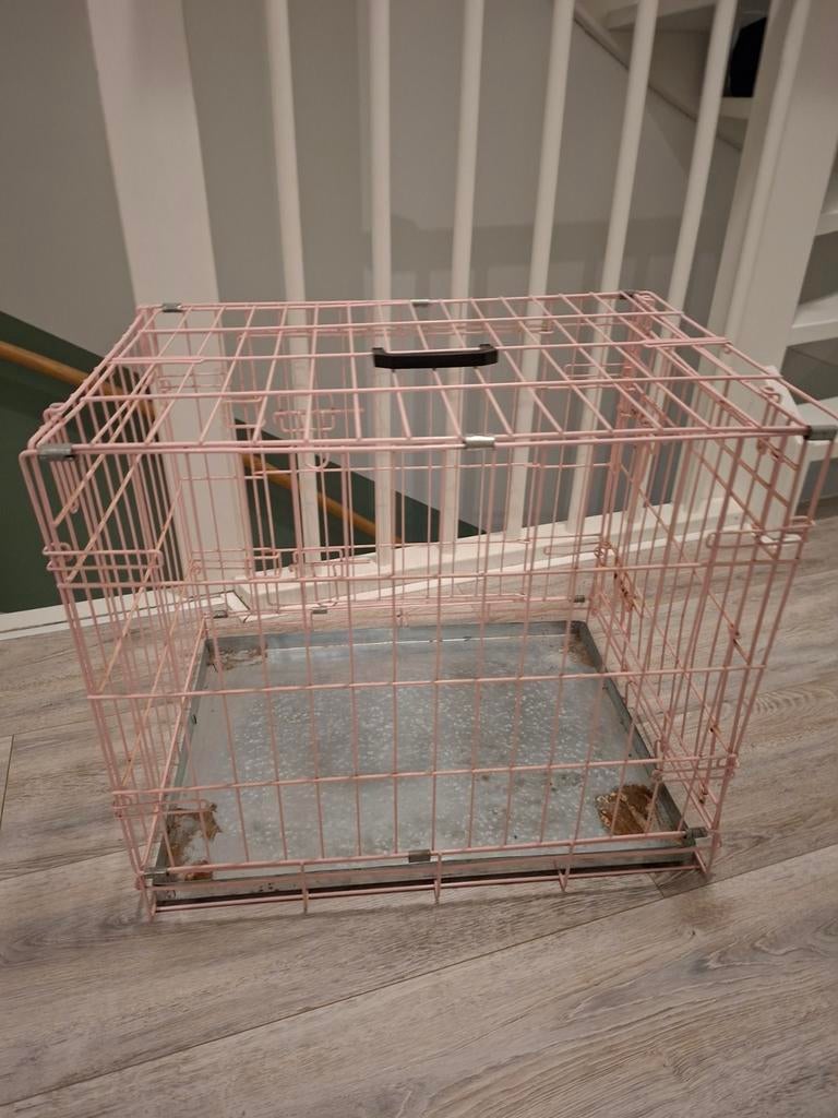 Roze bench voor honden 60x46x53, Dieren en Toebehoren, Ophalen, Gebruikt