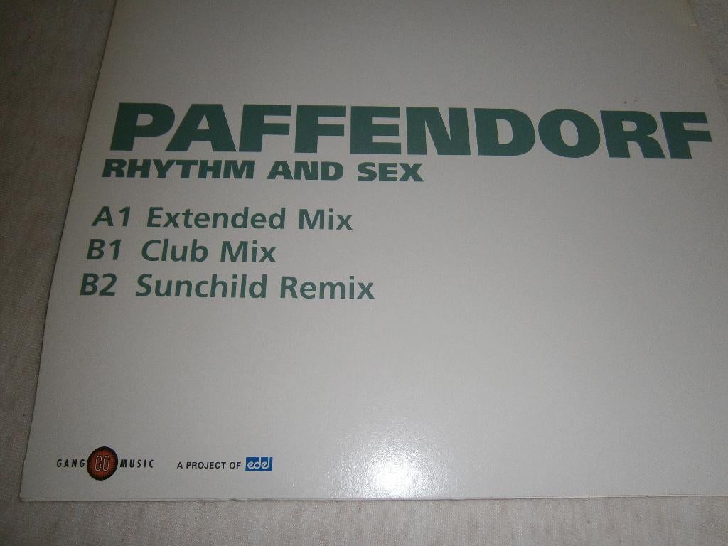Paffendorf – Rhythm And Sex. 2001. Club Trance, Hard House, Ophalen, Techno of Trance, 2000 - 2009, Zo goed als nieuw