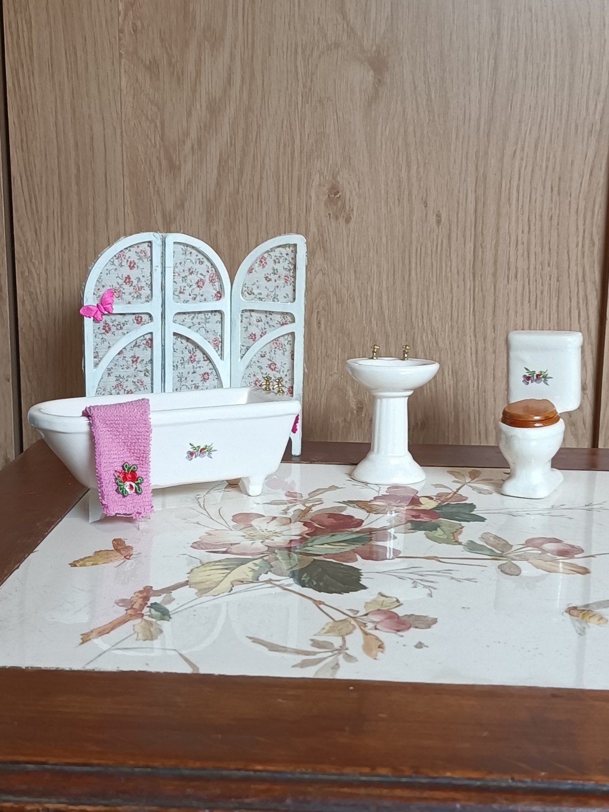 Badkamer poppenhuis 1:12, Ophalen of Verzenden, Gebruikt, Poppenhuis