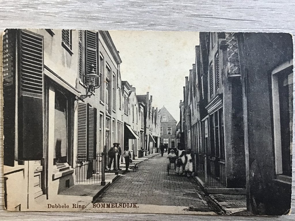 Oude ansichtkaart Dubbele Ring, Sommelsdijk 1914, Verzamelen, Ophalen of Verzenden, Voor 1920, Gelopen, Zuid-Holland