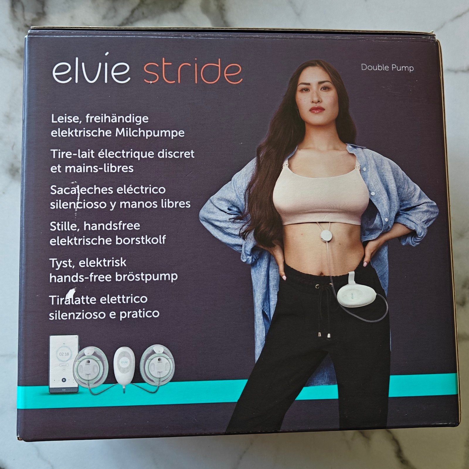 Elvie Stride Handsfree Dubbele Kolf, Ophalen of Verzenden, Zo goed als nieuw, Borstkolf