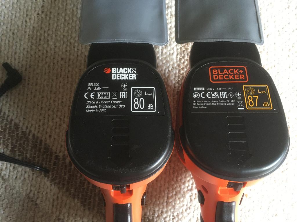 black & decker struikschaar draadloos GSL300 (2 stuks), Ophalen of Verzenden, Gebruikt, Elektrisch, Black and Decker