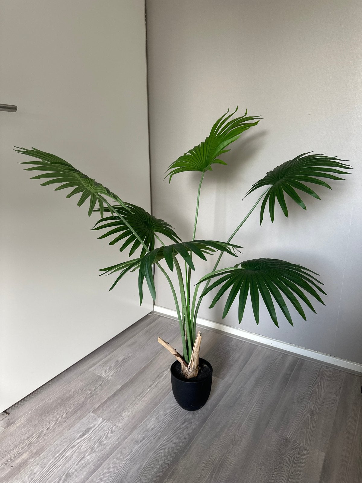 Grote kunstpalm, Binnen, Kunstplant, Kunststof, Met pot of vaas