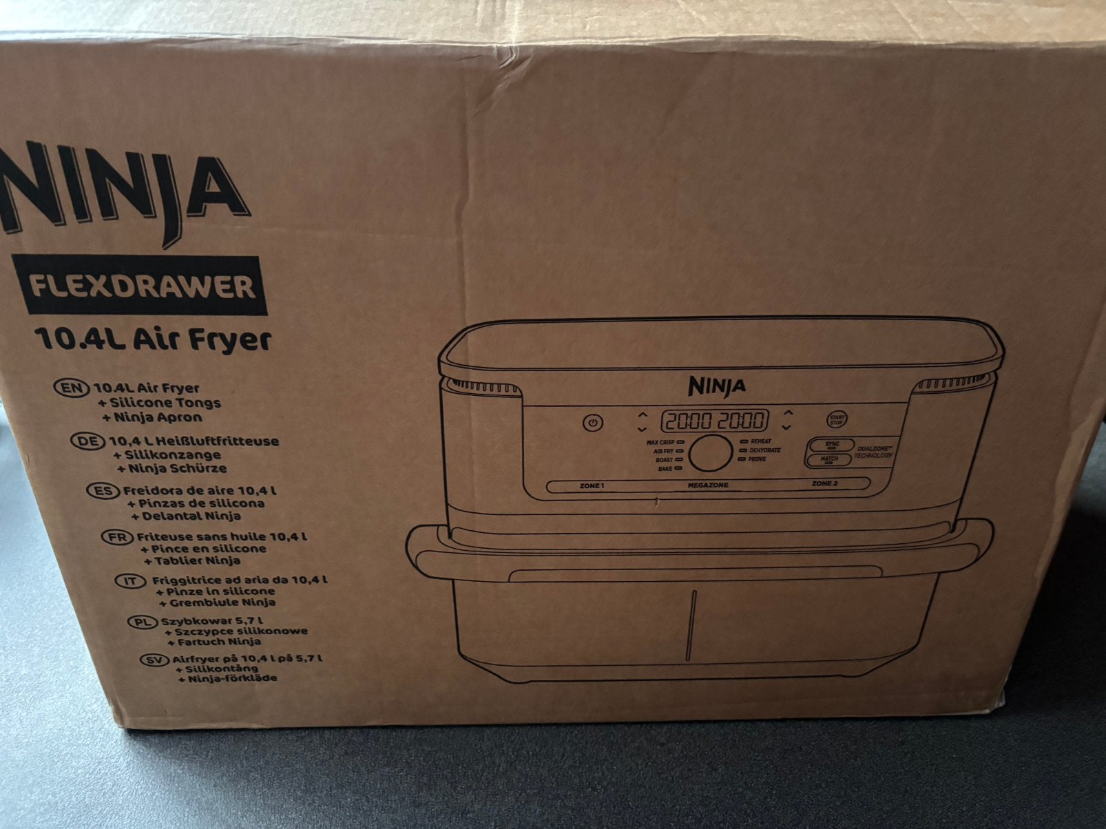 Ninja Foodi FlexDrawer Airfryer 10.4L – Nieuw, Witgoed en Apparatuur, Airfryers, Ophalen, Nieuw, Airfryer XL, 1500 gram of meer