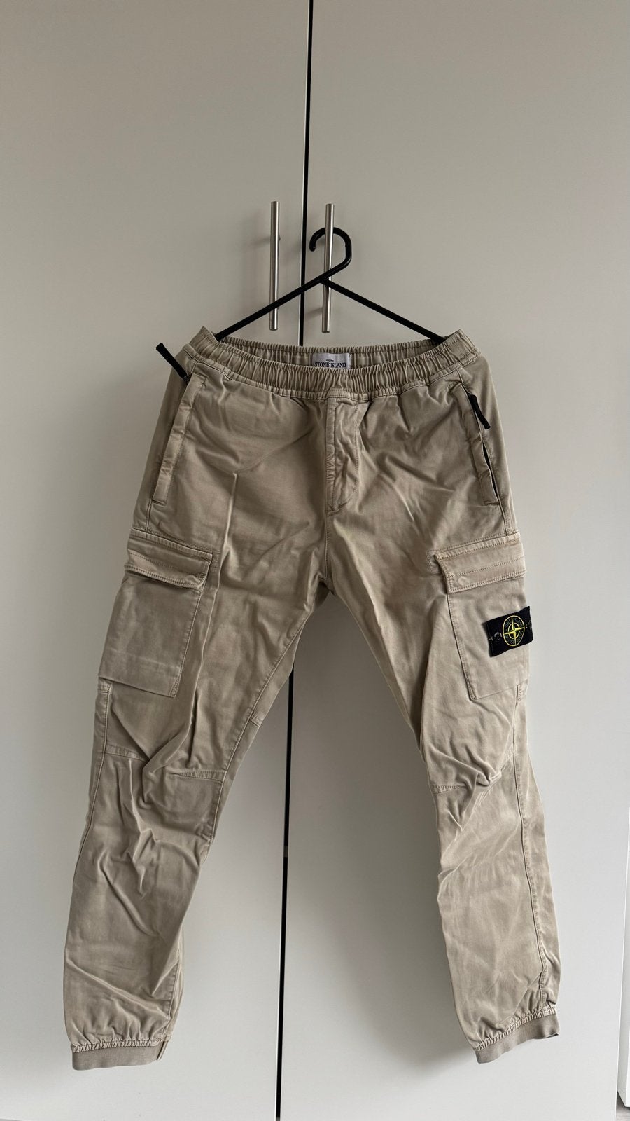 Stone Island Cargo Broek Beige Maat 30, Verzenden, Zo goed als nieuw, Maat 46 (S) of kleiner, Beige