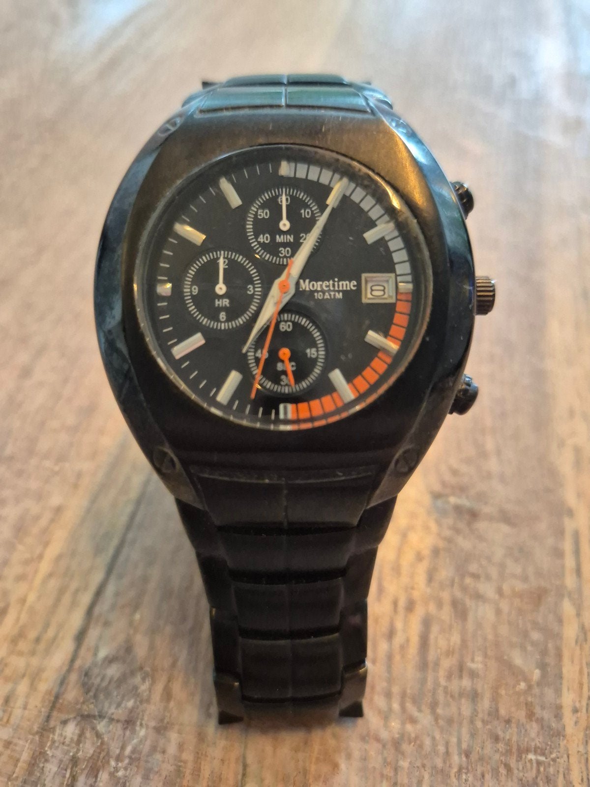 horloge Moretime 10ATM M45253, Ophalen of Verzenden, Staal, Overige merken