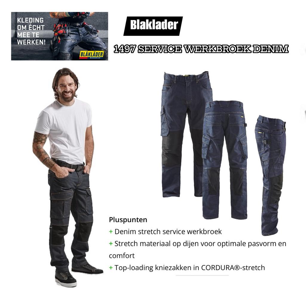 Blåkläder 1497 Service Werkbroek Denim - Nieuw C56, Ophalen of Verzenden, Nieuw