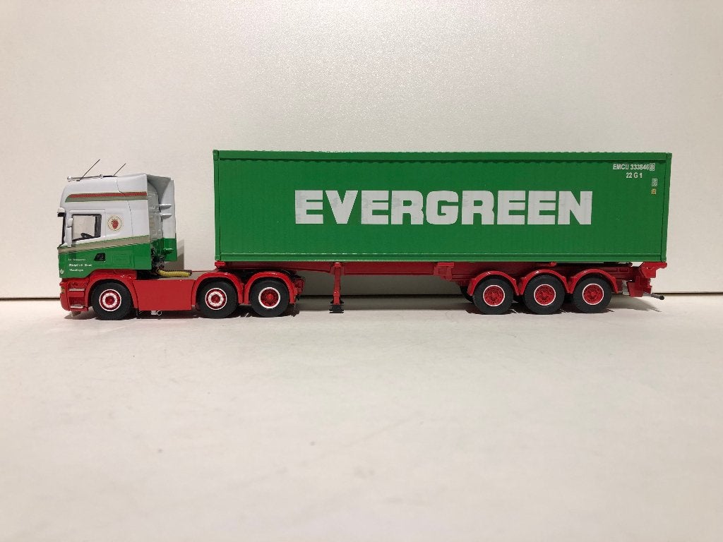 Scania R + Container Trailer  v.d.Kooij Code 3 1:50, Ophalen of Verzenden, Zo goed als nieuw, Bus of Vrachtwagen