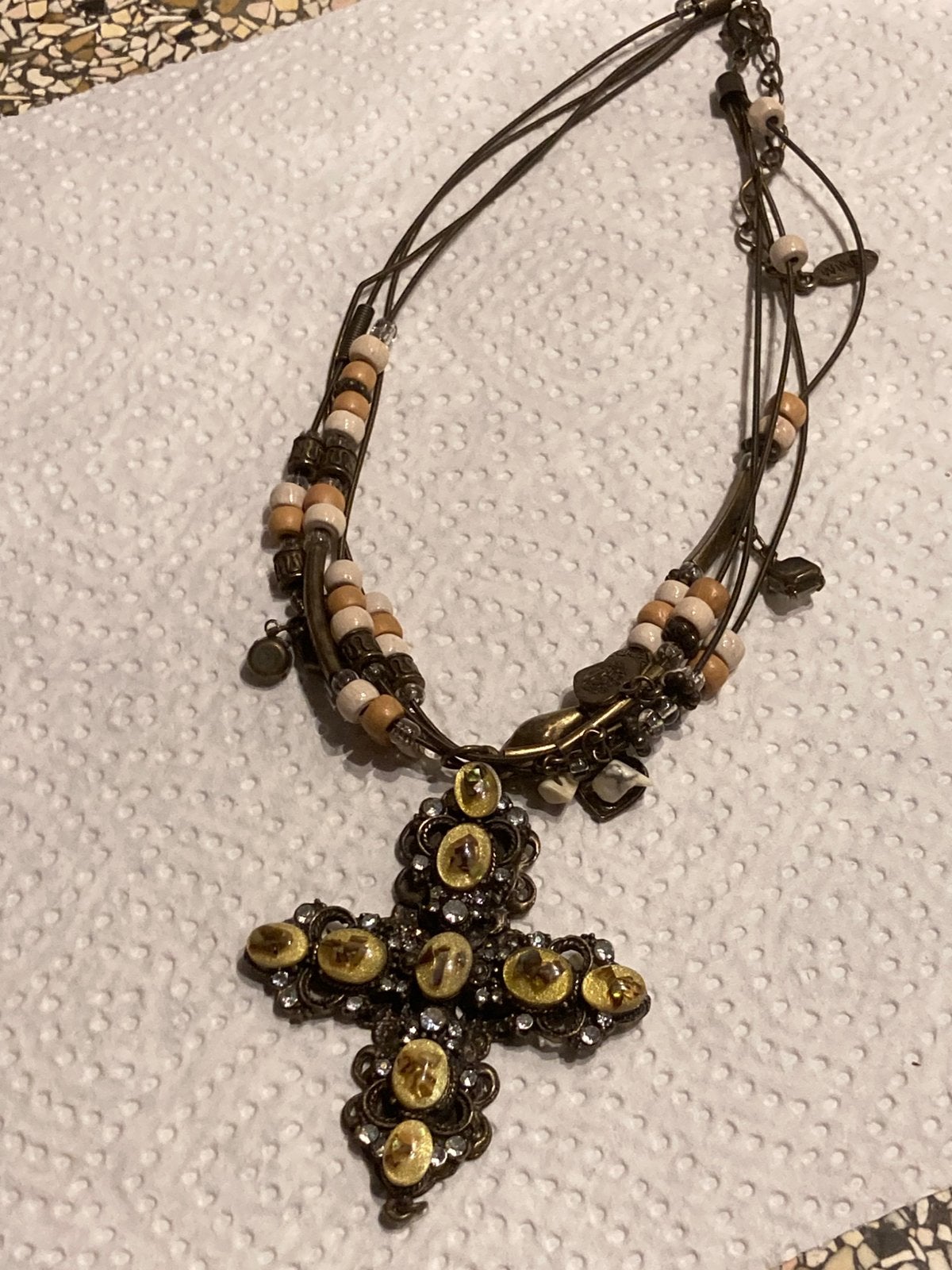 Ketting kruis, Ophalen of Verzenden, Zo goed als nieuw, Zilver, Overige materialen