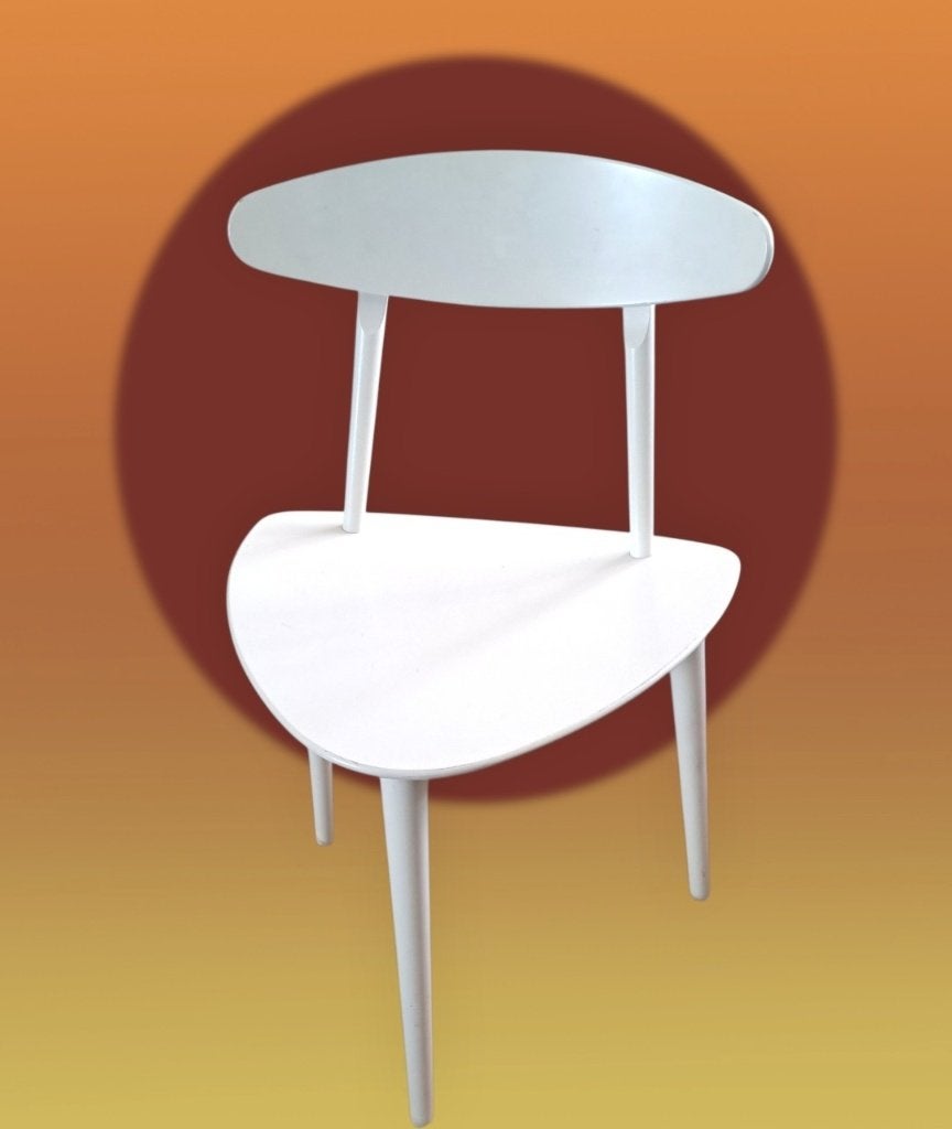 HAY J107 Poul Volther designstoel 3 poot wit   1108, Ophalen, -, Wit, -