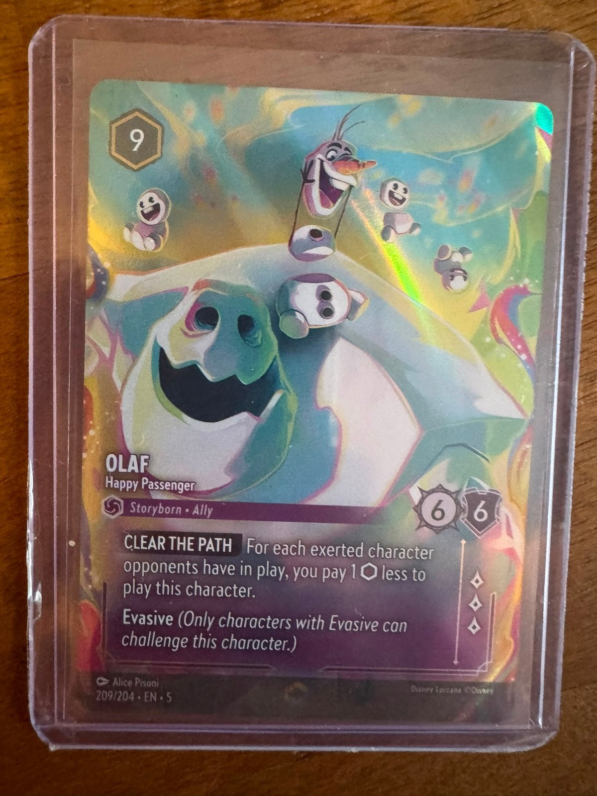 Disney Lorcana Olaf Happy Passenger Foil Kaart, Ophalen, Zo goed als nieuw