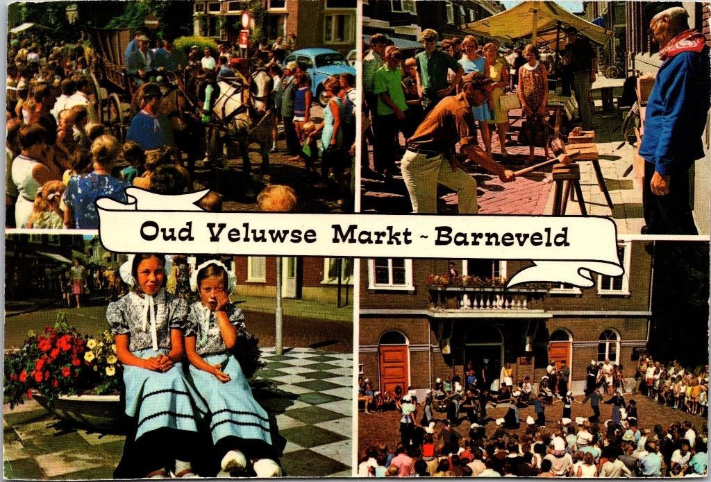 Barneveld - Oud Veluwse Markt (1975), Verzenden, 1960 tot 1980, Gelopen, Gelderland