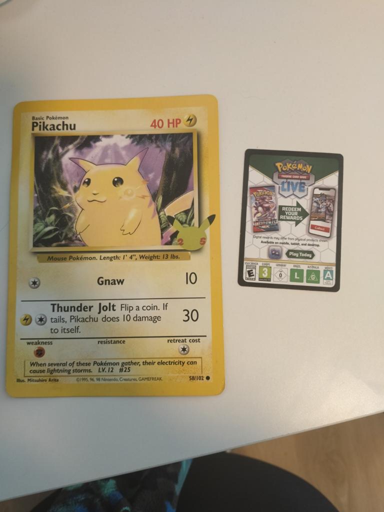 Jumbo pikachu base sets card 1995, Ophalen of Verzenden, Gebruikt, Losse kaart