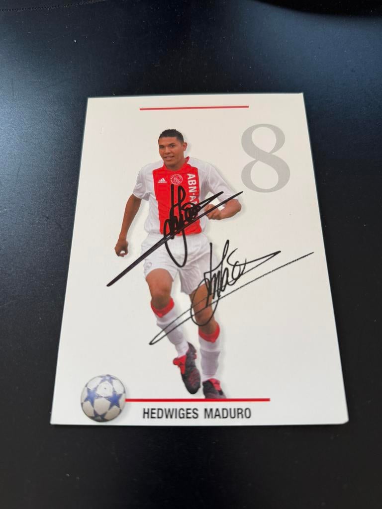 Splerskaart Hedwiges Maduro Ajax, Verzamelen, Ophalen of Verzenden, Zo goed als nieuw, Ajax