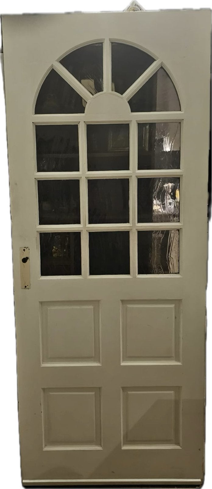 Binnendeur met glas, zwart/wit geverfd, Ophalen, Gebruikt, 80 tot 100 cm, Binnendeur