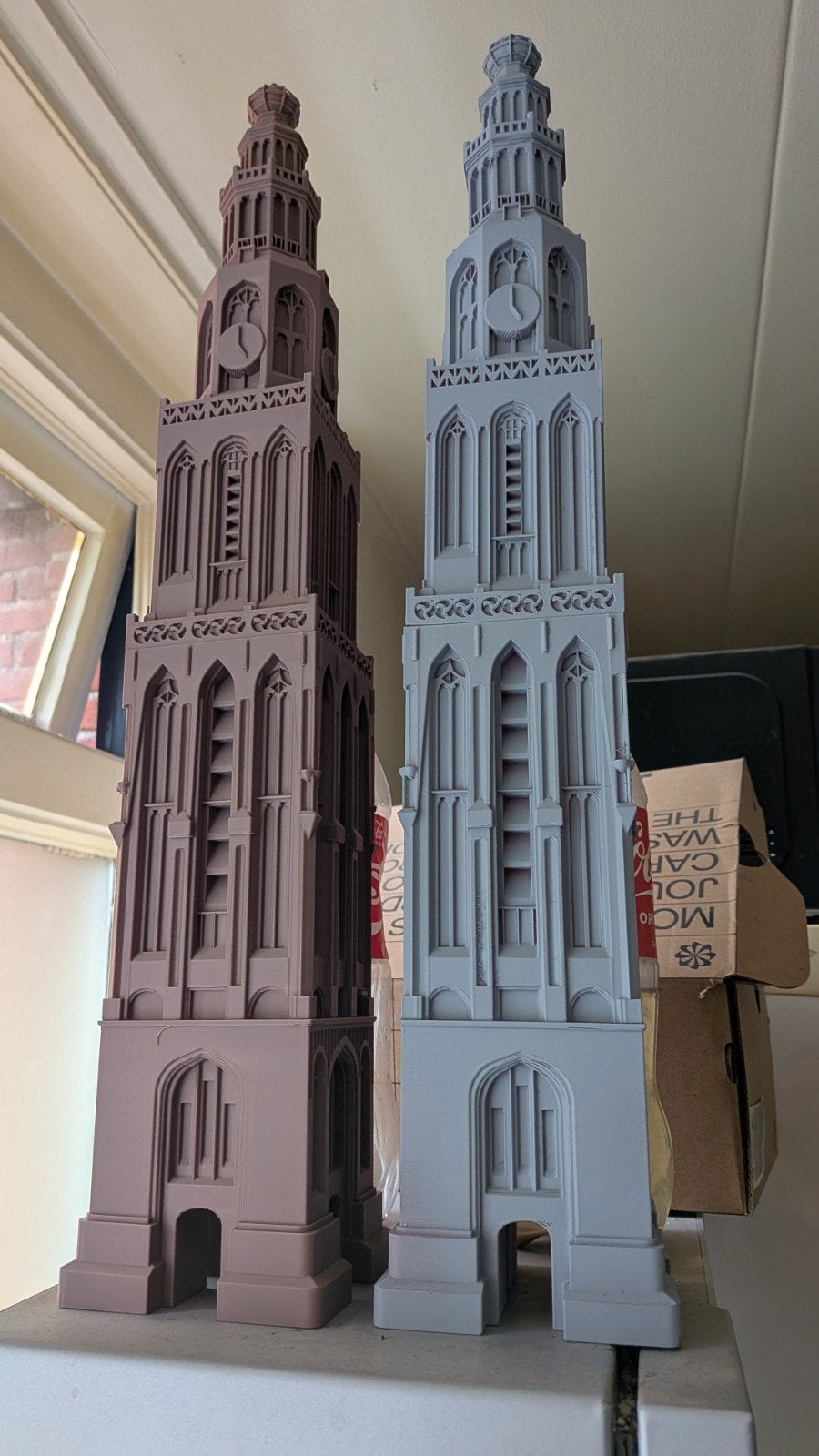 3D-geprinte Martini toren Groningen Grijs en Bruin, Ophalen of Verzenden, Nieuw