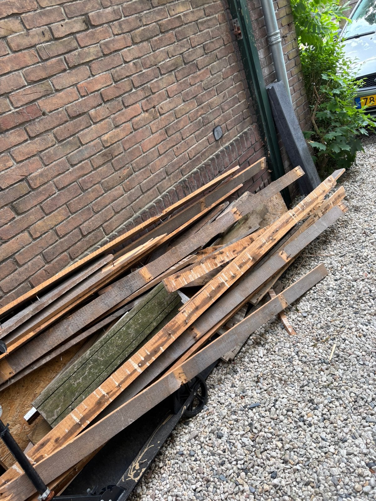 Afvalhout gratis af te halen, Tuin en Terras, Palen, Balken en Planken, Ophalen, Gebruikt, Minder dan 180 cm, Overige typen